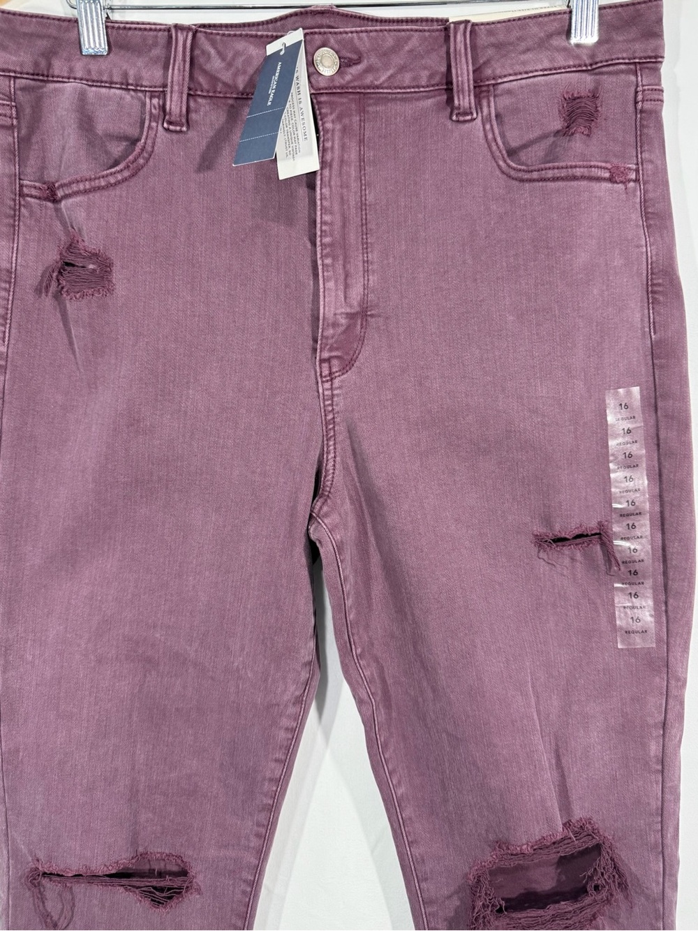 Women’s American Eagle Outfitters Skinny Distressed Jeans - Mauve Pink